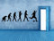 XL Wandtattoo 68165-110x35 cm, ~ Männer Evolution Affe, Fussball ~ fürs Kinderzimmer, Jungen Wandaufkleber Wandtatoos Sticker Aufkleber für die Wand, Fensterbild, Tapetensticker, Türaufkleber, Tattoo aus Markenfolie - aus 32 Farben wählen
