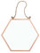 Jones Home & Gifts Kleiner Spiegel | geometrisch | H: 17,5 cm B: 20 cm T: 0,5 cm | 1 Stück