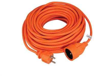 Perel Verlängerungskabel, H05VV-F 3G1.5, 20 m, 16 A/230 V, 3500 W, Typ E/F, für innen, PVC, orange