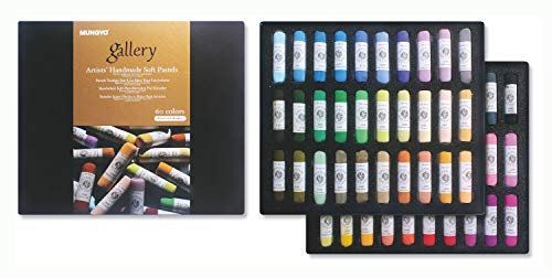 Mungyo MPHM-60P - Gallery Artists' Handmade Soft Pastels Portrait Shades, 60er Set handgerollte Pastelle in Künstlerqualität, weiche Konsistenz