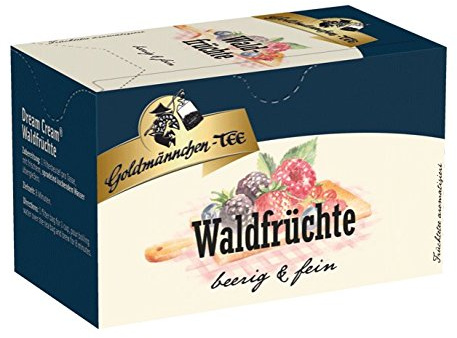 Goldmännchen Tee Crème Waldfrüchte, 20 einzeln versiegelte Teebeute, 3er Pack (3 x 40 g)