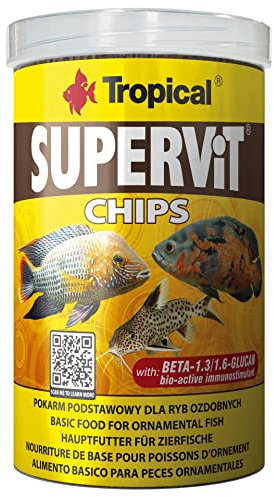 Tropical Supervit Chips Premium Hauptfutter für alle Zierfische, 1er Pack (1 x 1 l)