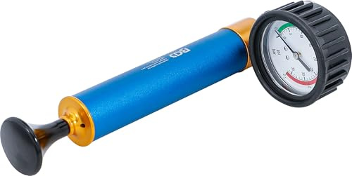 BGS 8514-2 | Druckpumpe mit Anzeige | für Art. 8514 | Skala 0 - 2,5 bar / 0 - 35 PSI | Teilung 0,1 bar / 1 PSI | Schnellkupplung | eloxiertes Aluminium