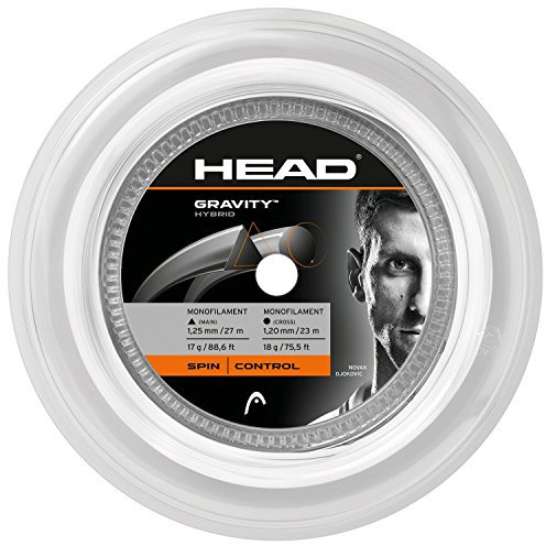 HEAD Unisex – Erwachsene Gravity Tennis-Saite, weiß, 92 m