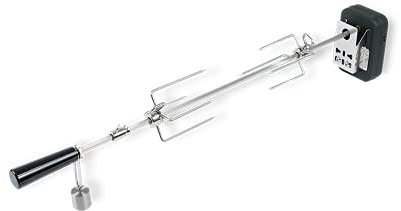 MOESTA-BBQ 10106 Rotisserie-Set für Smokin' PizzaRing - Elektrischer Spießdreher für Kugelgrill 47/50 cm, Batterie Motor