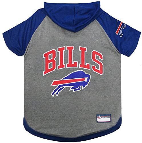 Pets First Buffalo Bills Hoodie für Hunde & Katzen NFL Football Licensed Dog Hoody Tee Shirt Small Sports Hoody T-Shirt für Haustiere Lizenziertes sportliches Hundeshirt (BUF-4044-SM)