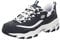 Skechers D'lites Biggest Fan, Sneaker Donna, Navy Trubuck White Mesh Carolina Blue Trim, 38 EU