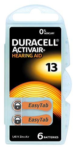 Hearing Aid Batteries Duracell Activair 13 - 1 Stick (6 pack)