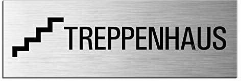 Schild Treppenhaus Türschild 240 x 80 mm Türschild Aluminium selbstklebend Nr.26029-S
