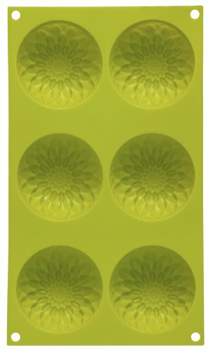 Premier Housewares 804999 6 Sunflower Cake Mould Tray - Lime Green, H3 x W30 x D17cm