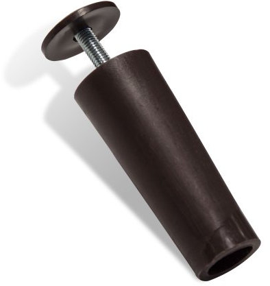 jarolift Anschlagstopper Rollladenstopper für Rollladenendleiste Rollladenzubehör aus Kunststoff, Länge 60 mm, Braun