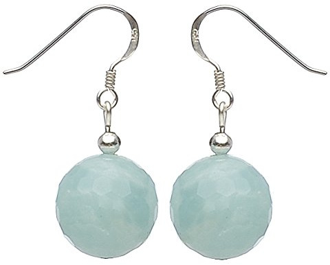 Ohrringe Ohrhänger aus echtem Amazonit 925 Silber Amazonenstein bläulich-grün Damen