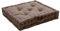 Coussin de Sol Garni - 50 x 50 cm - 100% Coton - Taupe