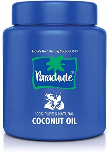 Parachute Parachute 100% huile de noix de coco pure et naturelle non raffinée | Sans produits chimiques ni conservateurs ajoutés | Pot de 200 ml