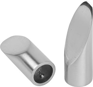 Ventanara® Endstücke für Gardinenstange Diagonal Edelstahloptik Durchmesser 16mm 2er Set