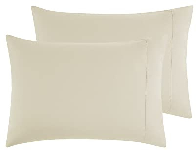 Empyrean Bedding Pillow Case – King Size Pillow Cases 2, Soft Microfiber King Pillow Cases 2, Ultra Cooling, Stain, Fade Resistant King Pillowcases, Envelope Enclosure King Pillow Case Cream