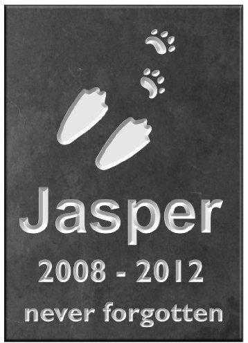 Personalised Engraved Pet Memorial Plaque - Pet Memorial Sign (5.5 x 4) (Rabbit)