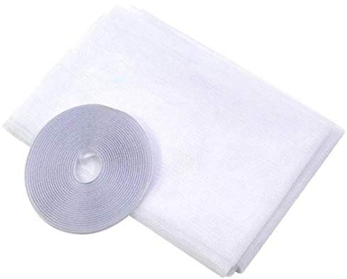 TRIXES Kit pour moustiquaire Blanche pour Insectes/moustiques à Placer aux fenêtres et aux Portes
