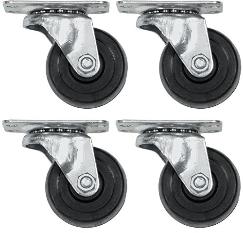 Reliable Hardware Company RH-9005-SET-A Casters Swivel Top Plate 2-Inch Wheel Diameter Zinc, Set of 4