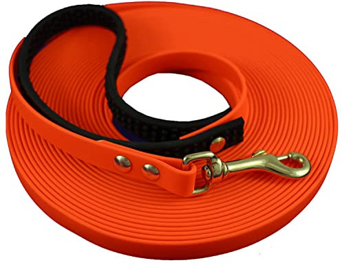 Biothane Schleppleine 15m orange 12 mm breit