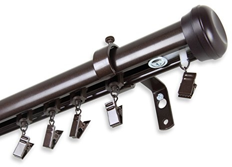 Rod Desyne CH100-68-86-7 Rosen Traverse Rod, 86-120 inch, Cocoa