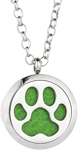 Jenia Essential Oil Diffuser Necklace Aroma Hyop-Allergenic Magnetic Locket Pendant With Chain&Pads
