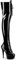 Pleaser DELIGHT-3023, Damen Over-Knee Stiefel, Schwarz (Schwarz (Blk Str Pat/Blk)), 41 EU (8 Damen UK)