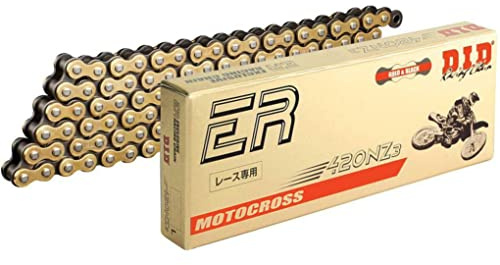 DID CHAIN 420NZ3 (Gold & Schwarz) – Länge: 120 Glieder mit Clip-Verbindung (RJ)