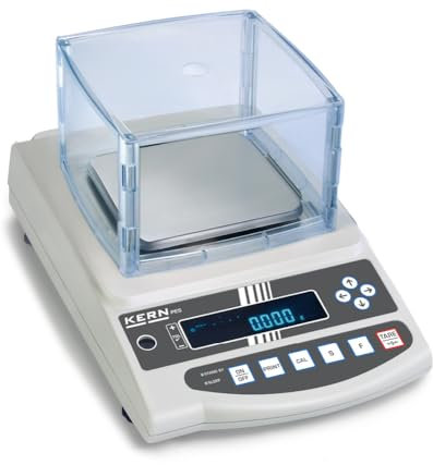 001013 Präzisionswaage [Kern PES Schalltechnologie: 31.000 – 1 m] robust für Labor und Industrie 001013 Präzisionswaage, mit Eichzulassung [M], Reichweite [Max]: 31 kg, Ablesbarkeit [D]: 0,1 g Kapazität, Wiegeteller: BxT 250 x 220 mm (Edelstahl)