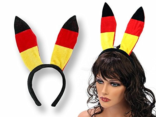 Alsino Deutschland Fanartikel Fan-Artikel Fußball WM WM Hut Brille Perücke Fahne, Modell wählen:Bunnyohren