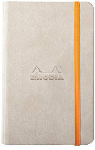 Rhodia 118645C Rhodiarama Book (A6 Notizbuch mit Gummizug, liniert, 96 Blatt) 1 Stück beige