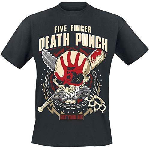 Five Finger Death Punch Herren Zombie Kill T-Shirt, Schwarz, XL