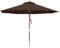 anndora 30001 Sonnenschirm, braun, 300 cm rund, Gestell Holz, Bespannung Polyester, 9.5 kg