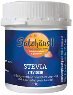 STEVIA Steviosid Pulver SALZHÄUS`L 100 g / Süßungsmittel / 100% rein / Apothekerqualität
