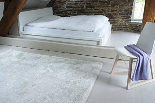 floor factory Moderner Teppich Seasons beige 120x170 cm - flauschig weicher Hochflor Teppich in aktuellen Trendfarben