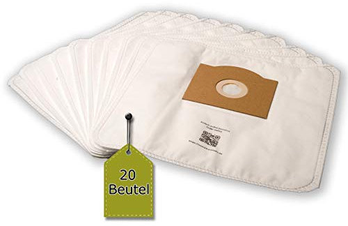 20 Staubsaugerbeutel kompatibel mit FAKIR S 200… 250 SERIE, 20 Staubbeutel + 2 Mikro-Filter ähnlich Original Staubsaugerbeutel FAKIR 2412 805