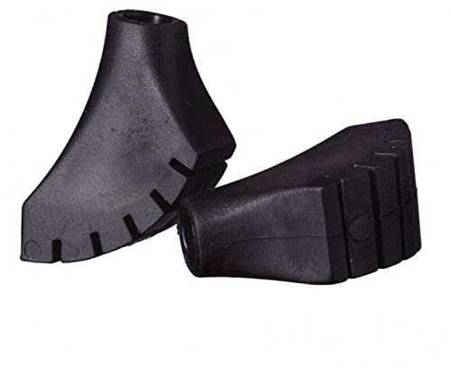 BEST SPORTING Nordic Walking Pads I Nordic Walking Stöcke I Ersatzfüße I Gummipuffer I Walking Asphalt Gummipuffer für alle gängigen Wanderstöcke für Kies und Gebirge (9 mm)
