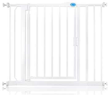 Bettacare Auto Close Pet Gate, 96.6cm - 103.6cm, White, Pressure Fit Stair Gate for Dog & Puppy, Safety Barrier for Doors Hallways and Spaces, Easy Installation