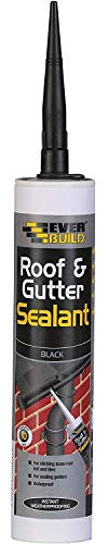 Everbuild Black Roof & Gutter Sealant - 4 Tubes