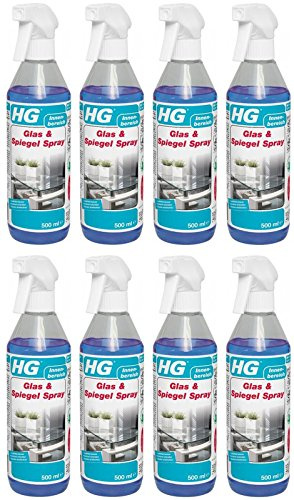 8 x HG Glass and Mirror Spray Glass Cleaner (5 + 3 Free) - 142050105