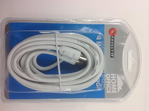 Male to Male TV television aerial 4m Lead connector connection Coaxial fly cable