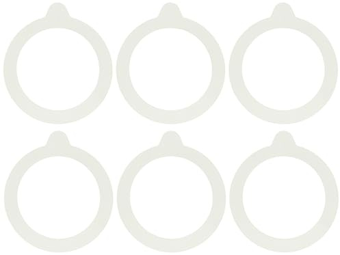 Bormioli Rocco Replacement Rubber Gaskets for Fido Jars, 3.5 Size, Pack of 6