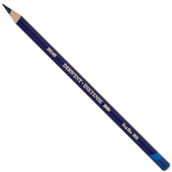 Derwent Inktense Permanent Watercolour Single Pencil, Deep Blue (0850), 4mm Premium Core Strength, Water-Soluble, Ideal for Drawing, Colouring & Painting on Paper & Fabric, Professional Quality (2301875)