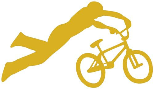 Samunshi® BMX Aufkleber Superman Sticker 45 x 80cm goldmetalleffekt