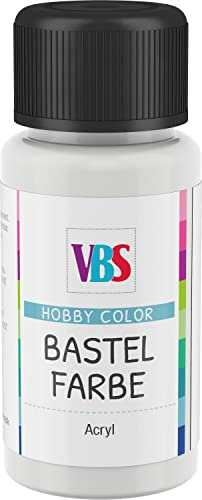 VBS Bastelfarbe 50ml Acrylfarbe Hobby Color Künstler Basteln Malen Silber