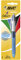 BIC 4 Farben Kugelschreiber 4 Colours Grip Pro, mit gummierter Griff-Fläche, 1er Pack, Ideal für das Büro, das Home Office oder die Schule
