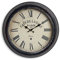 levandeo Wanduhr XXL 47cm aus Metall - Motiv: France Frankreich Café de la Gare Paris römische Ziffern - Kolonialstil Nostalgie Großuhr Bahnhofsuhr Metalluhr