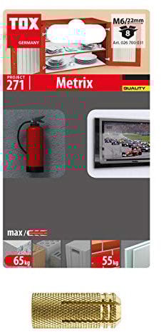 TOX Messing-Spreizdübel Metrix M6x22 mm, 8 Stück, 026700031