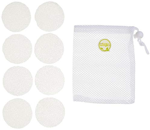 The Konjac Sponge Co 100% Pure Reusable Konjac Eye Cleansing Pads - Cleansing and Exfoliating