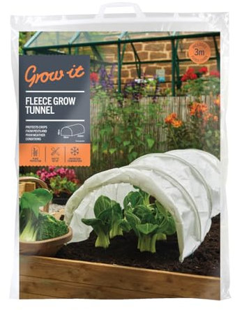 Grow It Fleece Grow Tunnel, 67 x 28 x 7 cm, White